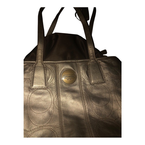 COACH Y2K Metallic Ergo Pleated Frame Satchel - Picture 12 of 12